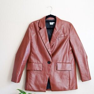 Princess Polly Women's Brown Leather Jacket